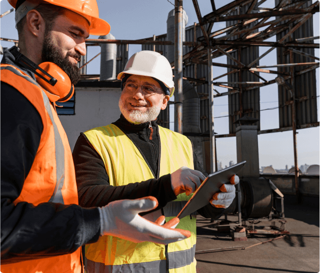 Field engineers on site