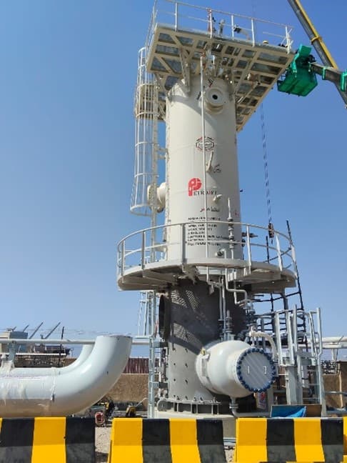 Filter separators installed at Aqaba compression station